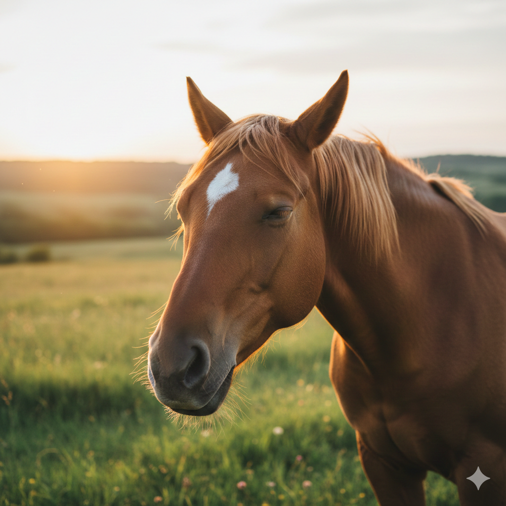 優しい馬の表情